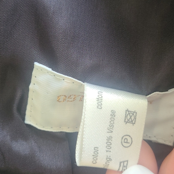 Skirt, Custom Made byModele Algo All Cotton. Lined. Size 2 (EU 38) Navy Print. - Picture 9 of 9